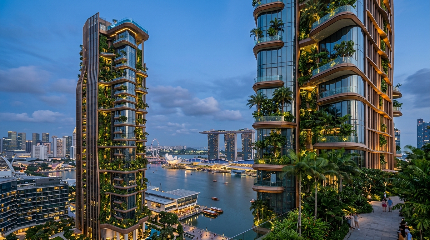 Beverly Hills Gated Architectural Villa with Infinity Pool — Marina Bay, Singapore, Singapore